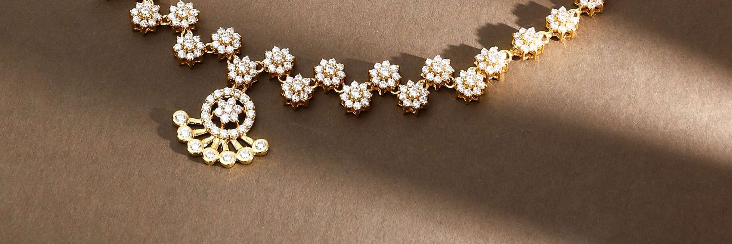 Floral CZ necklace